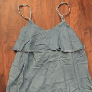 Denim off the shoulder dress